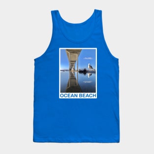 Ocean Beach Pier White Tank Top